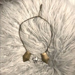 Metal & Acrylic Statement Necklace